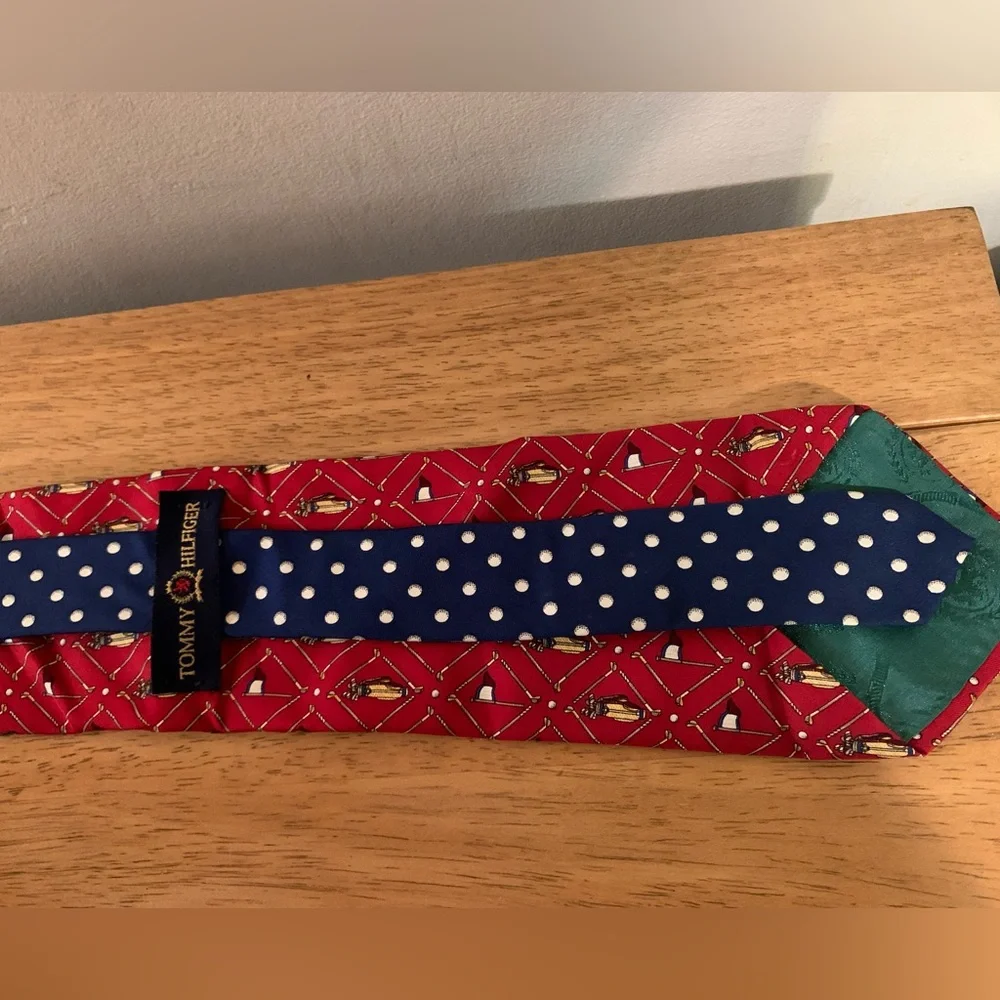 Tommy Hilfiger Golf Tie 100% Silk Made in USA